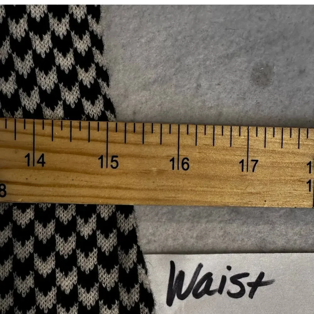 Joie xs black white cashmere sweater wool herringbone academia goth steampunk - Picture 7 of 11